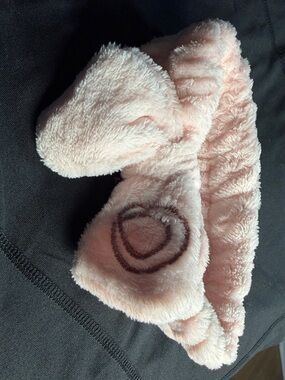 Plush Pink Bow Headband